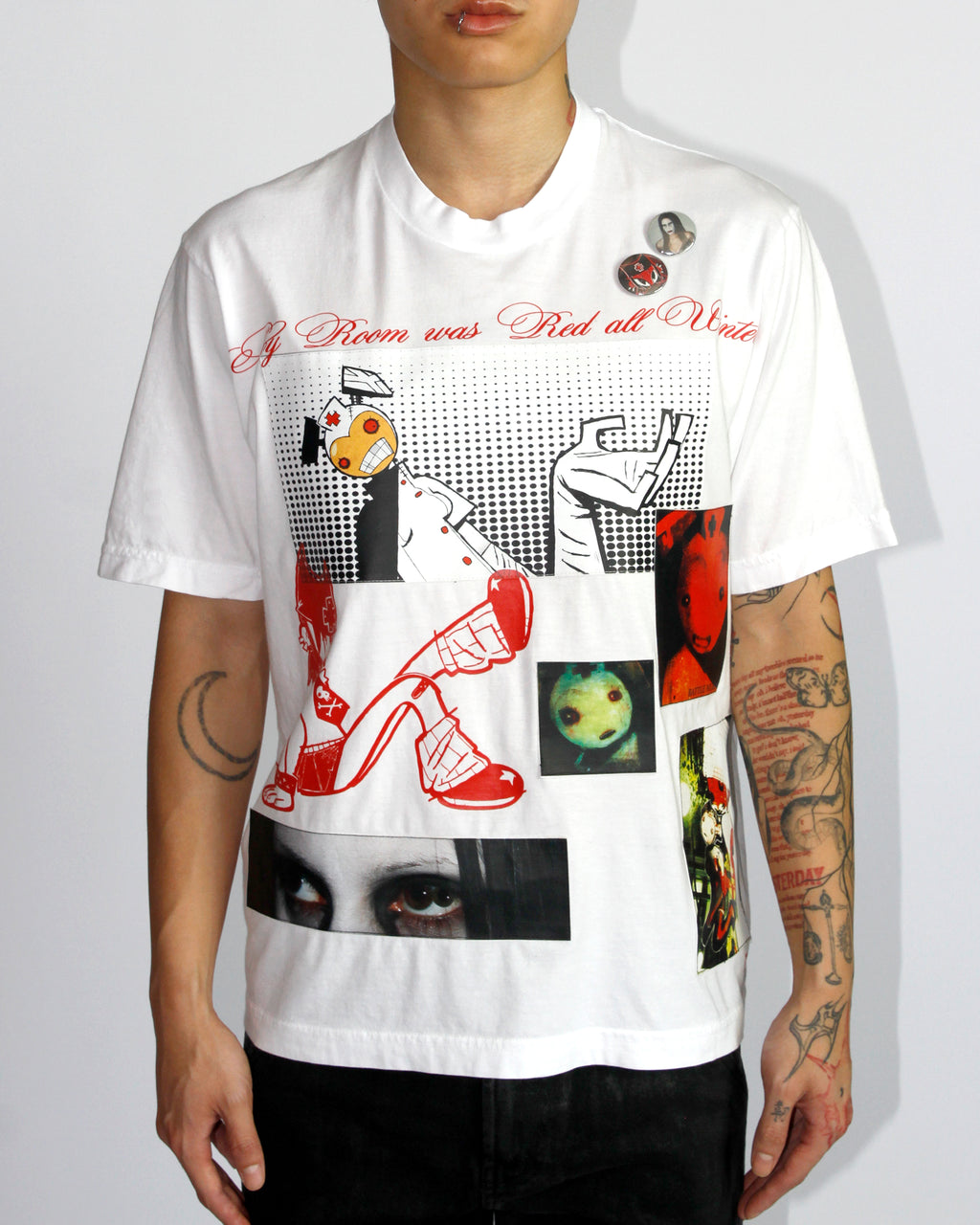 Battle Nurse Patchwork White T-Shirt